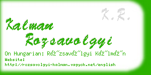 kalman rozsavolgyi business card